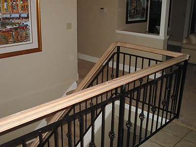 New stair railing installed