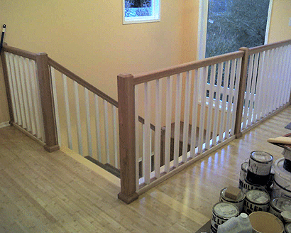 New stair railings